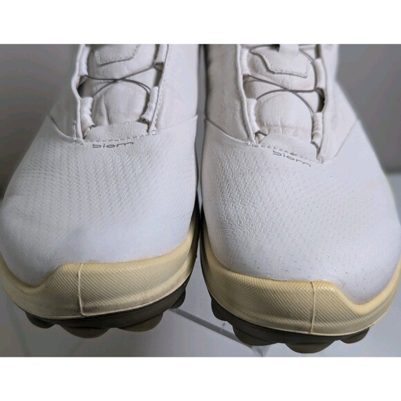 ECCO BIOM Hybrid 3 BOA GORE-TEX YAK Golf Shoes White Yellow Womens Size 11 - Picture 2 of 11